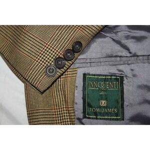 INNOCENTI Tom James 46R Vintage Glenplaid Sport Coat 2B 0-Vent Custom Bespoke